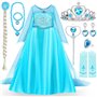 ITMNMNL Déguisement Princesse Elsa Fille Robe