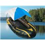 Bateau Gonflable Parasol voilier auvent Toit auvent Toit Tente de pêche Parasol de Plage Bleu (4 Personnes)
