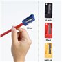 Lot de 4 taille-crayons de charpentier multicolores - Taille-crayons manuels pour crayons de charpentier plats - Outil portable 