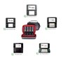 VSEER Étui de transport pour Nintendo 3DS XL/2DS XL - Coque de protection rigide, noir/rouge