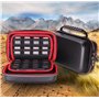 VSEER Étui de transport pour Nintendo 3DS XL/2DS XL - Coque de protection rigide, noir/rouge