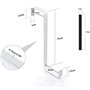 DINGFENG Porte Manteau Pour Porte，4 Pièces Blanc Accroche Porte 2-3 Cm(Épaisseur de la porte) X14cm Patere Porte Manteau Mural S