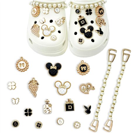 18 Pièces Accessoires de Chaussure en Strass