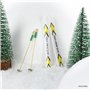 Nordstern Ski miniature avec bâtons de ski – Skis sportifs comme accessoires pour le lutin de Noël et décoration de Noël pour pa