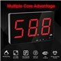 Décibel Meter Wall Hanging Sound Level Meter Tester 30-130db Decibel Mesure du Bruit avec Alarme, décibelmètre numérique avec Gr
