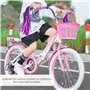 2 Pièces De Banderoles De Vélo pour Enfants, 36 Pièces De Perles D'Étoile De Roue, Pompons De Guidon De Vélo, Rubans De Guidon,