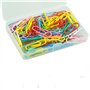 Lot de 110 trombones colorés en métal revêtu avec boîte pour bureau