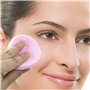48 Pièces Éponges Visage Comprimées, Éponges Cosmétiques Rondes Réutilisables Éponge Démaquillage pour Nettoyage de Visage (Rose