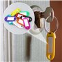 Lot de 20 porte-clés avec étiquettes multicolores faciles à lire, pour bagages, animaux domestiques et bureau - 10 couleurs