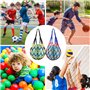 Lot de 2 filets portables pour ballon de football, basket-ball, basketball, basket-ball, ballon de basket-ball, sac pour ballon 