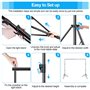 EMART 3 x 3 m Support de Fond Réglable, Système de Support de Toile de Fond avec 4 Pinces et Sac de Transport pour Studio Photo,