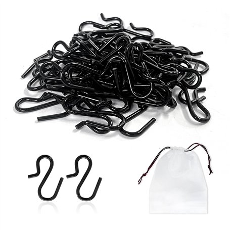 TAFACE Lot de 120 mini crochets en forme de S en métal inoxydable - Crochets de cuisine réutilisables - Convient pour salle de b