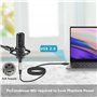 GELRHONR USB vers XLR Microphone Câble, câble de microphone Cable 3 broches XLR femelle vers USB pour chant karaoké/enregistreme