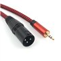 SiYear Jack mini 3,5 mm (1/8 pouce) TRS vers XLR mâle smartphone vers table de mixage stéréo câble microphone déséquilibré (10 F
