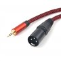 SiYear Jack mini 3,5 mm (1/8 pouce) TRS vers XLR mâle smartphone vers table de mixage stéréo câble microphone déséquilibré (10 F