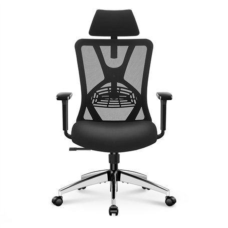 Ticova Chaise de Bureau Ergonomique-Fauteuil de Bureau à Haut Dossier avec Support Lombaire Réglable