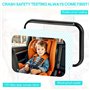 Miroir Voiture Bébé, Rétroviseur Bébé avec Clip à Crochet, 100% Incassable Miroir Bébé Voiture, 360°Rotation Retroviseur Voiture