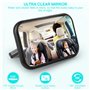 Miroir Voiture Bébé, Rétroviseur Bébé avec Clip à Crochet, 100% Incassable Miroir Bébé Voiture, 360°Rotation Retroviseur Voiture
