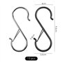 ZBHDEYG Lot de 12 Crochets en S en Métal - Forme Q - Crochet à Vis - Boucle en Acier Inoxydable - Coupe-Vent