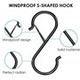 ZBHDEYG Lot de 12 Crochets en S en Métal - Forme Q - Crochet à Vis - Boucle en Acier Inoxydable - Coupe-Vent