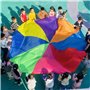 1 Morceau de Parapluie Arc-en-Ciel et 10 Morceaux de Boules océaniques, Jouets de Parachute pour Enfants, Jouets de Trampoline,