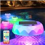 Carastek Lumiere Solaires Piscine avec Thermomètre Lampe Piscine RGB LED Lampe Piscine Solaire avec Télécommande Étanches IP68 L