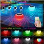 Carastek Lumiere Solaires Piscine avec Thermomètre Lampe Piscine RGB LED Lampe Piscine Solaire avec Télécommande Étanches IP68 L