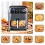 JOPHEK Papier Cuisson Air Fryer, 100 Pièces 16cm Cuisson Paper Liner Food-Grade BPA Gratuit, Air Fryer Accessoires pour Friteuse