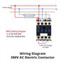 Contacteur AC CJX2-1810 Contacteur Électrique Industriel à 3 Pôles Bobine de Contacteur à Montage sur Rail CA 24/36/48/110/380V(