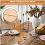 30 Pièce Porte Carte en Bois Porte Menu Mariage Support Menu avec 30 Cartes Papier + 10m Corde Jute Marque Place Bois Stands en