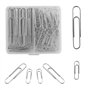 Lot de 110 trombones nickelés de tailles mixtes – 50 mm et 28 mm – Fournitures de bureau (77 pièces de 28 mm