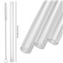 Lot de 10 Pailles en Verre - Longues et Courtes 15 cm - Lavables au Lave-Vaisselle