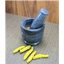 KLÉO 4" de Large Noir en Pierre Naturelle de Mortier et d'un Pilon Ensemble - Mortar Pestle Set