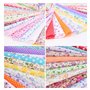 Generic Brands 50 pièces Pas de Répétition Floral Coton Tissu Patchwork 20 * 20 cm Tissus en Coton Bundle Artisanat pour Courtep