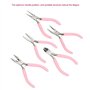 Ensemble de pinces pour le travail manuel, mini pinces en métal rose Kit de 4 po Outil de création de bijoux artisanaux, y compr