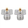 Topiky 2PCS UHF Femelle SO239 Jack 4 Trous Socket Panel Châssis Montage RF Coaxial Adaptateur Coaxial Connecteur