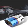 Broco Sortie Echappement Voiture Tuyau D'échappement de Voiture, Chrome Bleu Acier inoxydable voiture universel droite tuyau d'é