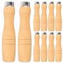 DOITOOL 10pcs manche en bois pour lime avec trou intérieur de 4.8mm meilleur contrôle et prise en main confortable