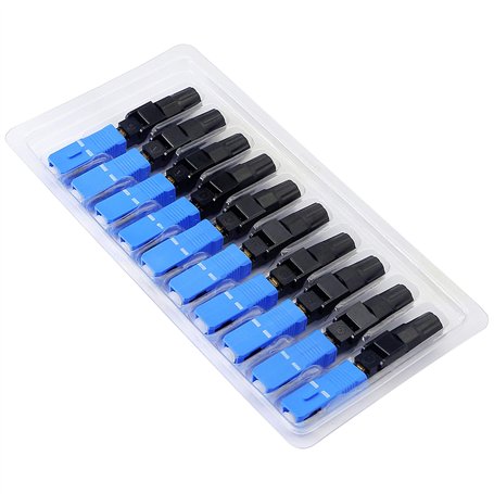 HONGLEI Connecteur rapide en fibre SC/UPC (APC) -C Adaptateur de connecteur rapide en fibre optique pour FTTH ODF CATV-10PCS