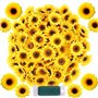 Woohome Lot de 120 têtes de tournesol artificielles