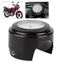 KSTE Montre Moto, Modification Moto Support de Guidon étanche Horloge à Quartz Montre (Cadran Blanc de Surface Noir)