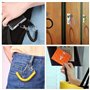 WOLMIK Lot de 6 porte-clés en spirale extensible en plastique coloré avec ressorts de 17,8 cm, cordon porte-clés rétractable pou