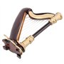 Mini modèle d'instrument de harpe en bois avec boîte- pour étagère de bureau à la maison idée de