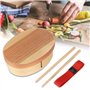 TOPINCN Box Lunch Containers Élégant Boîte À Japonaise Traditionnelle avec des Baguettes en Bois-Sushi