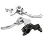 Qiilu Leviers d’embrayage de freins moto, levier de frein pliable avec guidon de 7/8 "+ levier d’embrayage pour Pit Dirt Bike, p