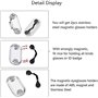 Kuaikely 2 Pièces Porte-lunettes Magnétiques en Acier Inoxydable, Pince à Lunettes Magnétique, Pince de Ligne de Casque, Convien