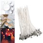 Mèches de Bougie, 20 Pièces Mèches de Bougie Naturelles, mèches en Coton Naturel, Mèches de Coton Naturel pour la Fabrication de
