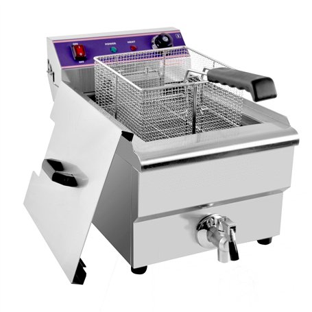 MOOTACO Friteuse électrique Inox 16L Professionnelle Commerciale