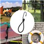 Brevanza 25 Pièces Tendeurs Elastique avec Crochets, Tendeur Crochet Bache, Caoutchouc de Bâche Professionnel, Cordons Élastique