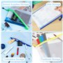 Brevanza 15 Pièces Pochette Document Zippée A4+A5+A6, PVC Mesh Zipper Pouch Etanche, Document Dossier Pochette 5 Couleurs, Chemi